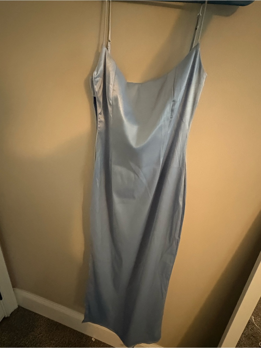 Peppermayo Satin Light Blue Maxi Dress - Picture 3 of 3
